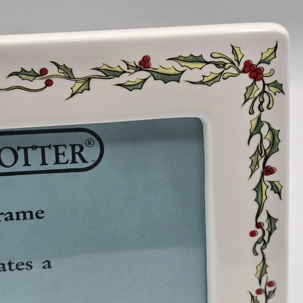 Vintage 1989 Schmid Beatrix Potter Christmas Collection Hand Painted Frame 5"x7" - Picture 5 of 15